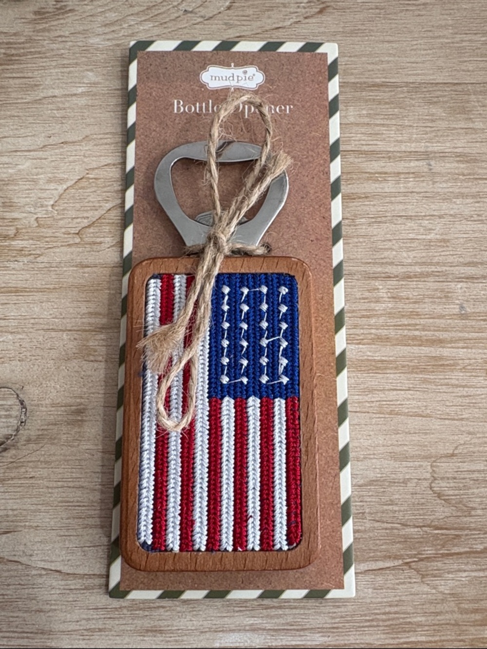 Mud Pie Patriotic Bottle Opener - Red, White, Blue